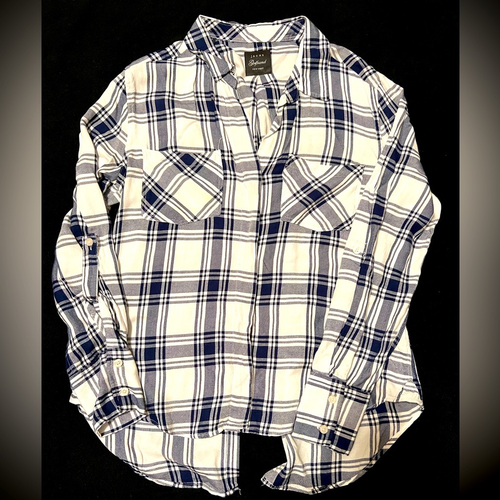 Women’s Jachs Plaid Button Down Top - Medium